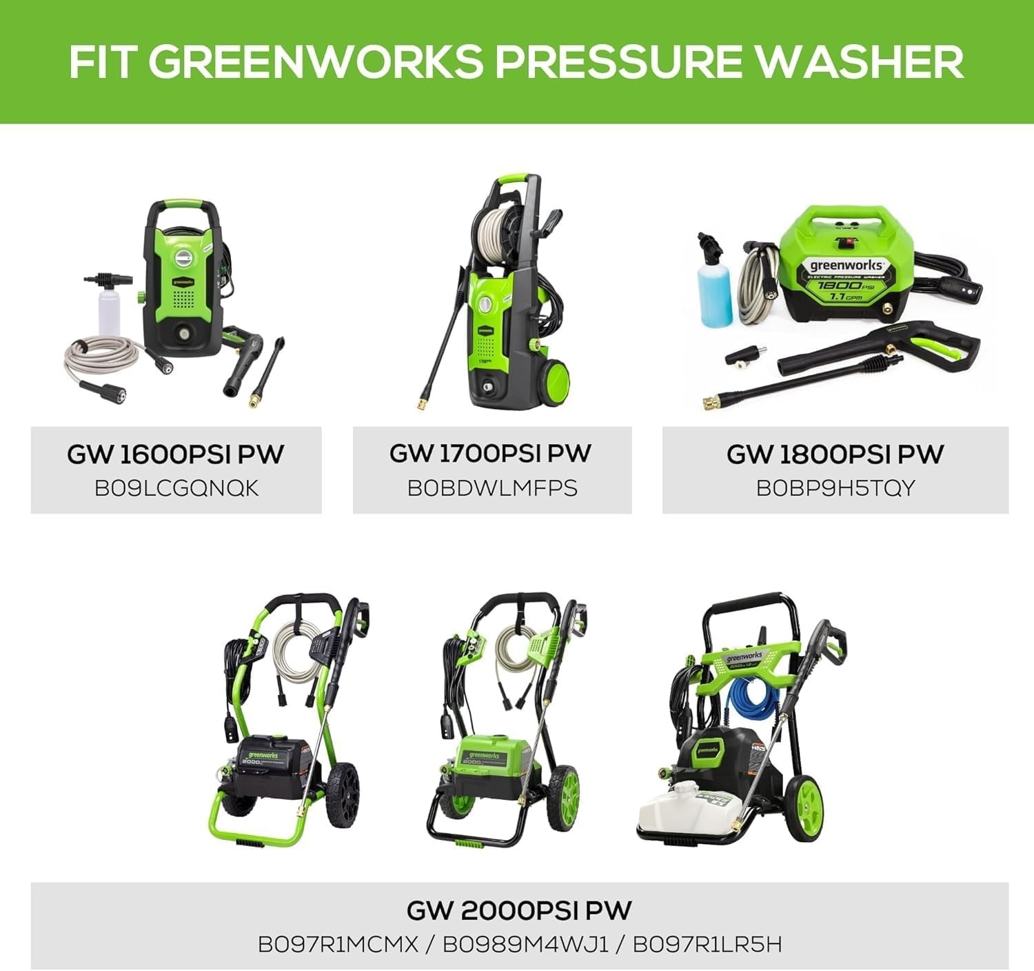 Lightweight 11″ Pressure Washer Surface Cleaner – 2000 PSI Compatibility