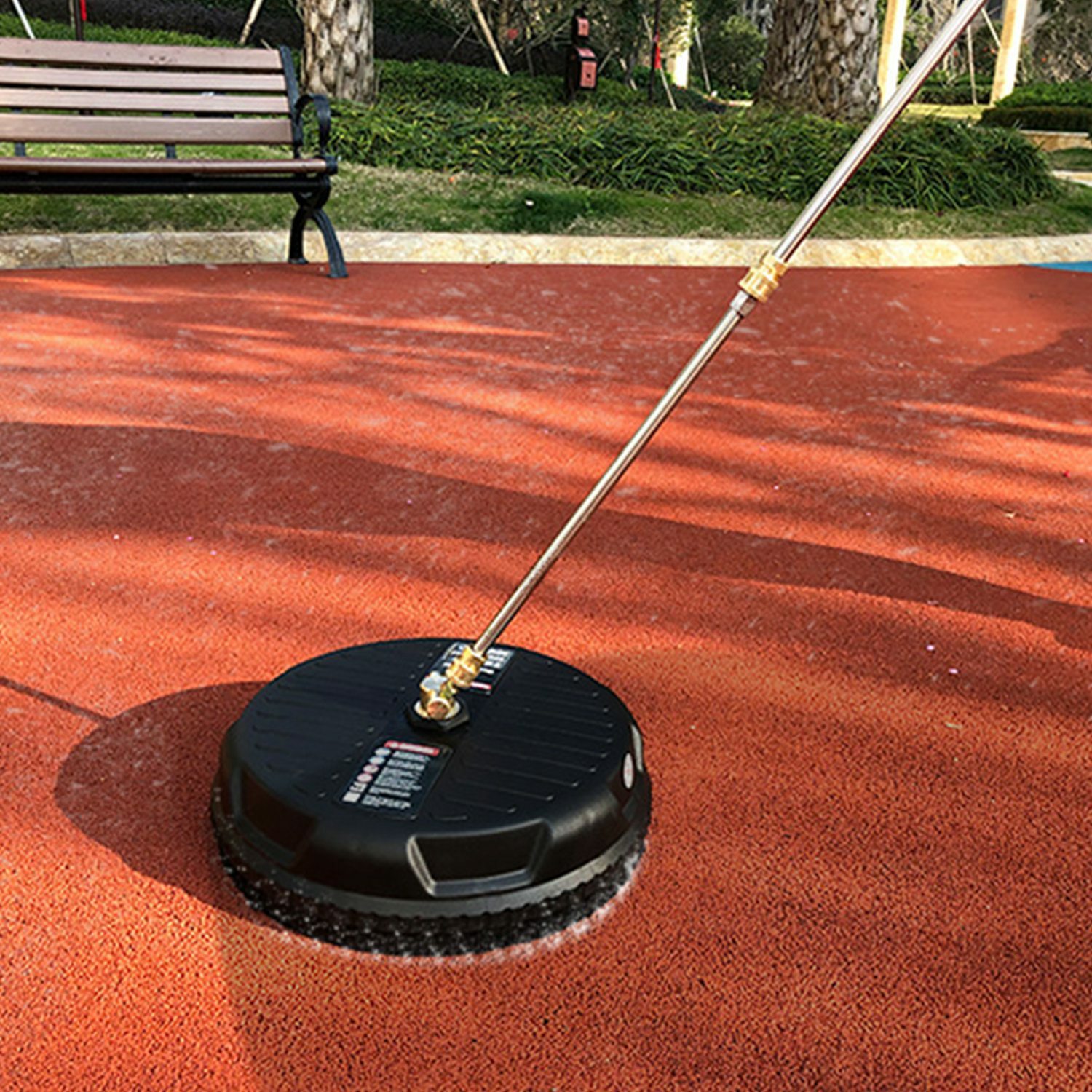 3600PSI Pressure Washer Flat Surface Cleaner Attachment w/2 Power Extension Wand