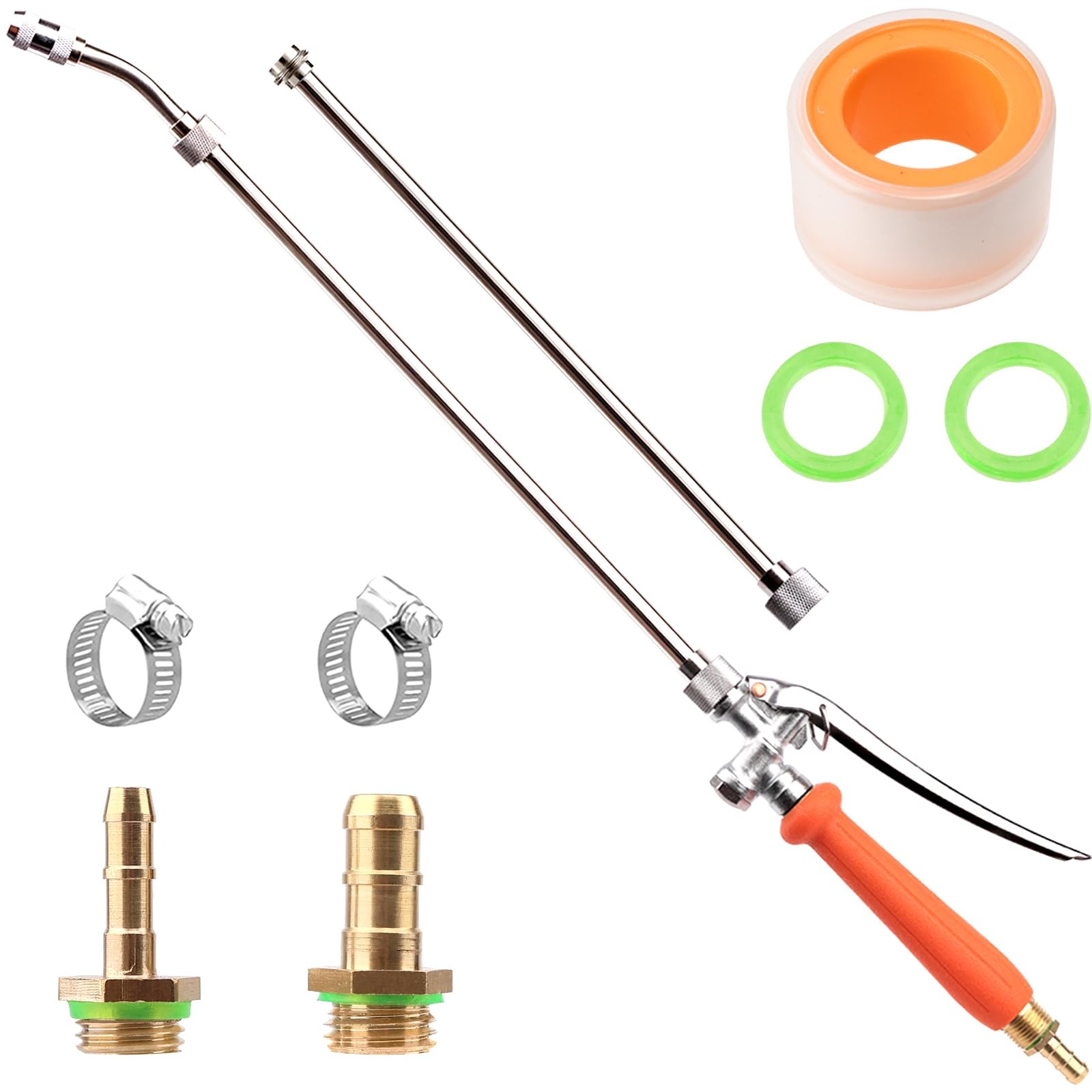 Sprayer Wand, 44″ all metal for 1/2″ & 3/8″ Hose 44 Inches, Orange