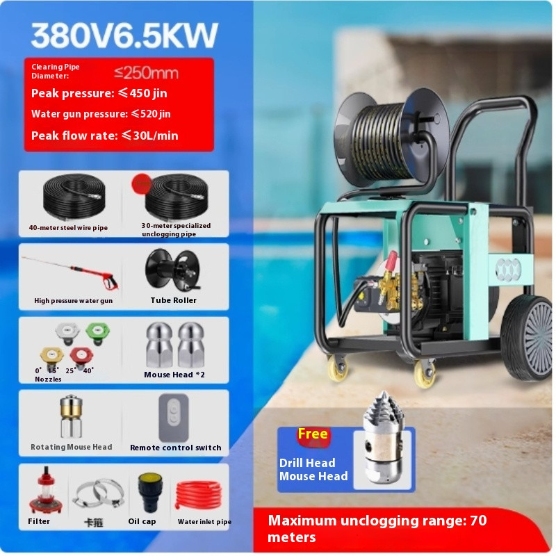 220V380V Diesel Gasoline Electric Sewer Water Rat Pipe Unclogging Machine