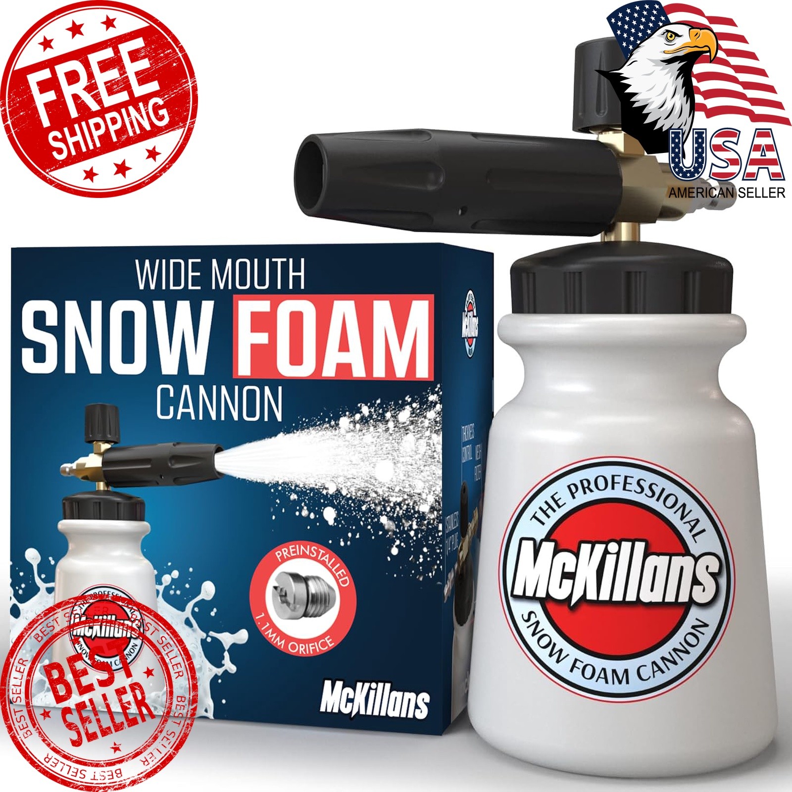 McKillans Foam Cannon Pressure Washer Wide Mouth Bottle