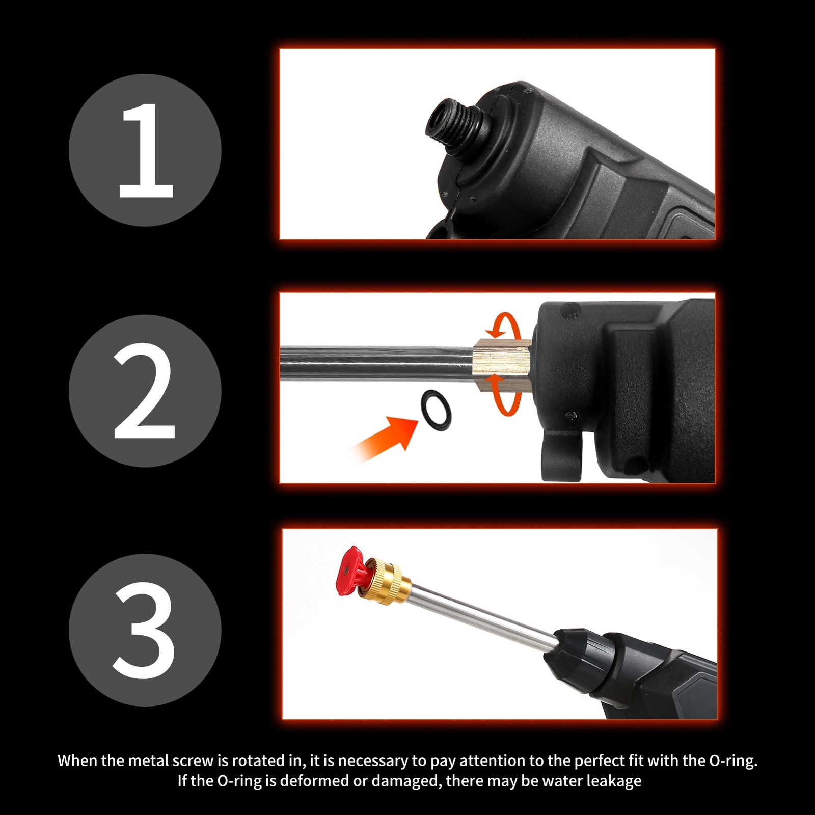 Cordless Power Washer 60Bar 300W High Power Washer Machine With 6in1 Spray CNFT