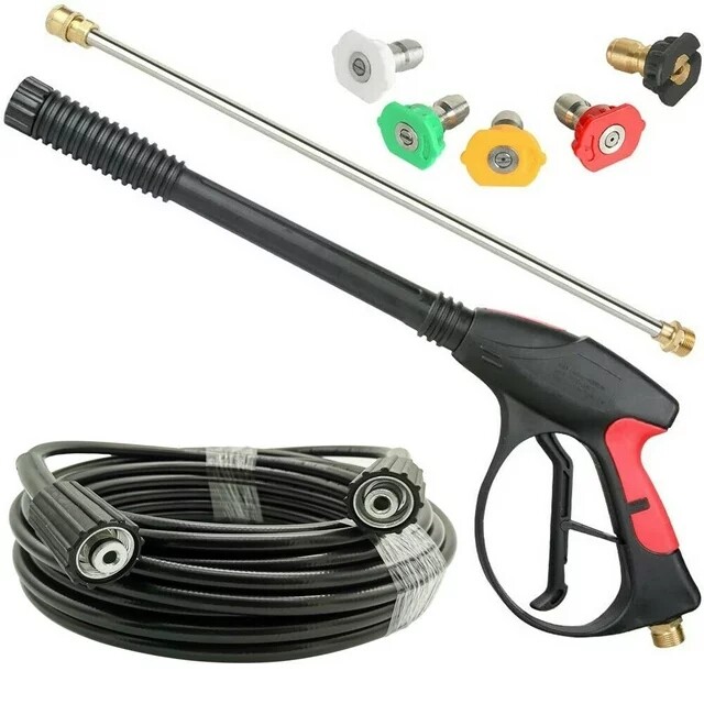 4000PSI High Pressure Car Power Washer Gun Spray Wand Lance Nozzle and Hose Kit