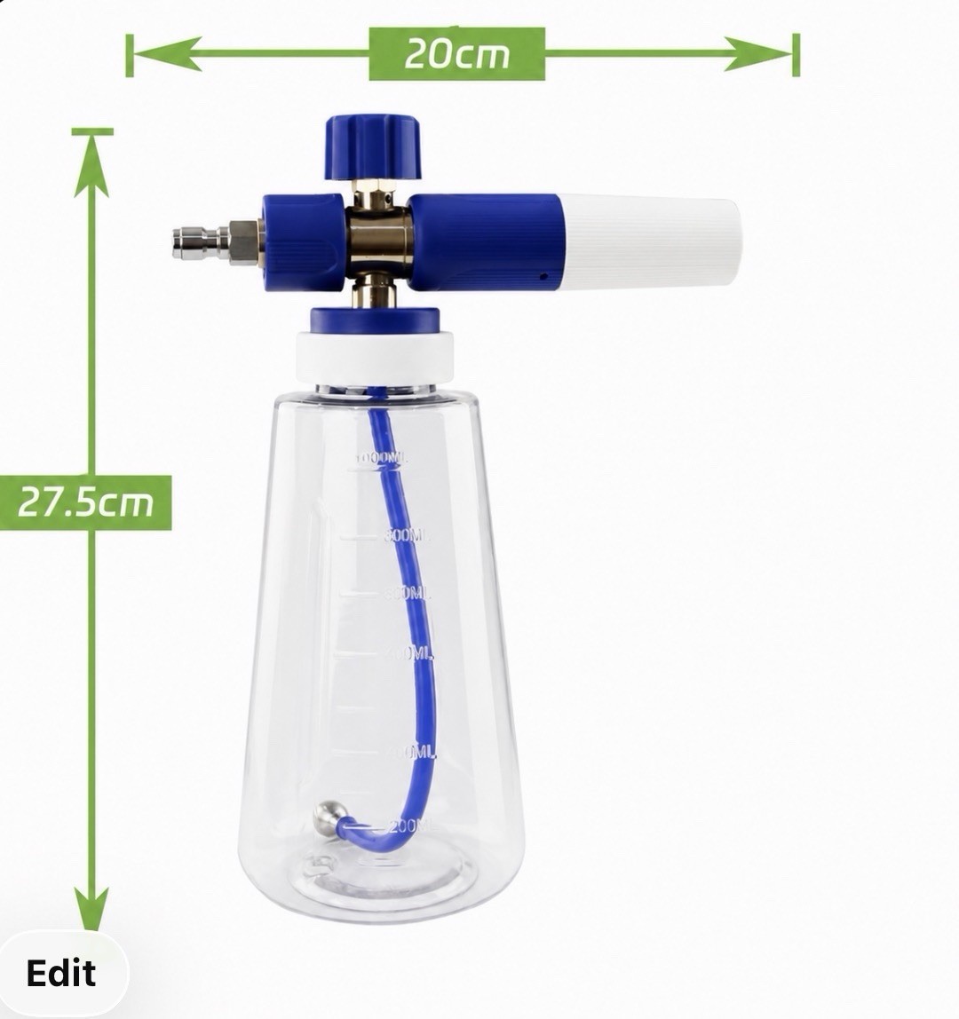 MJJC Like Foam Cannon with 1/4″ Quick Connect , Swivel . BRASS. ADAMS MEGA FOAM