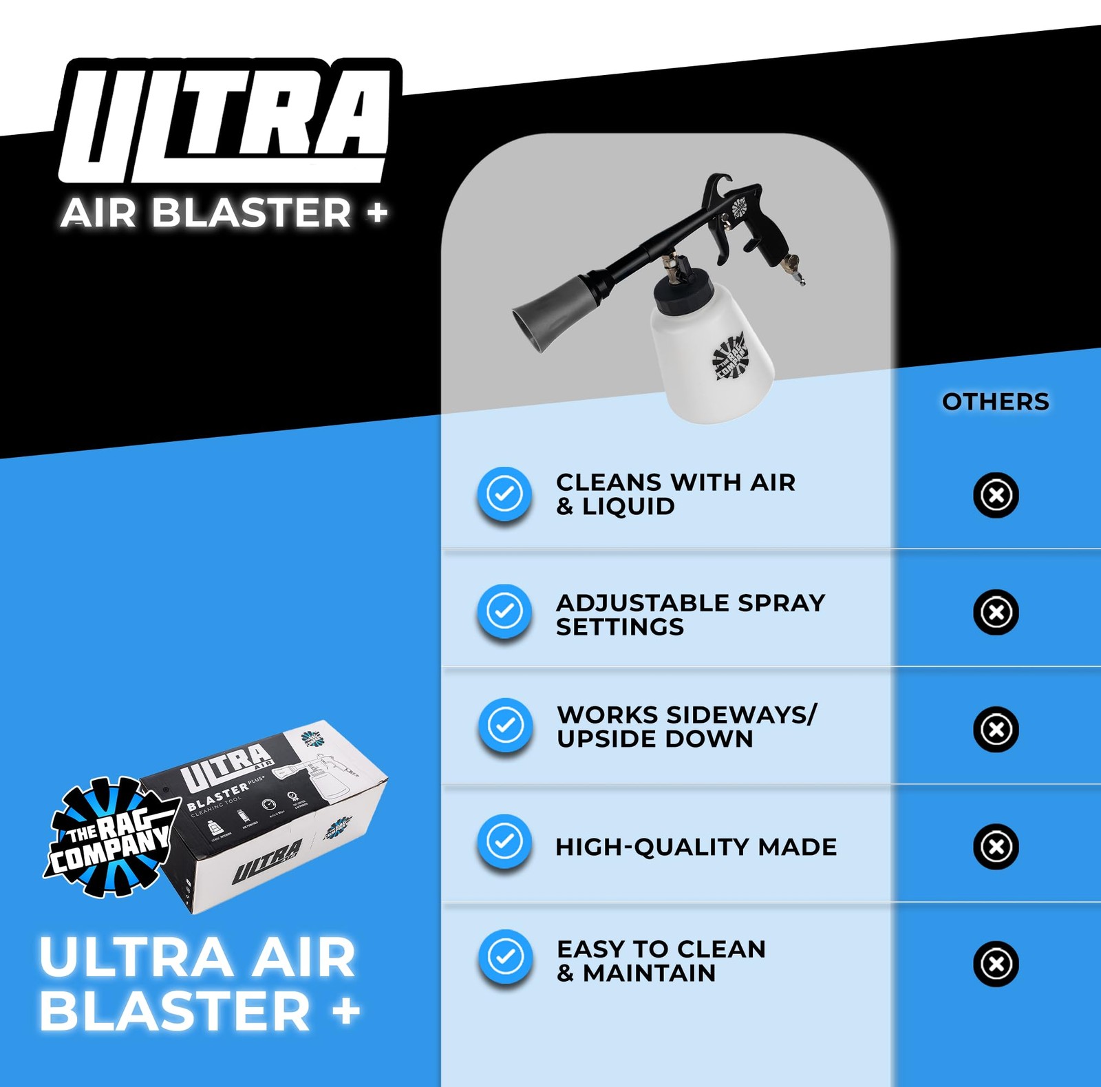 The Rag Company – Ultra AIR Blaster Plus – Deep Clean Interior black