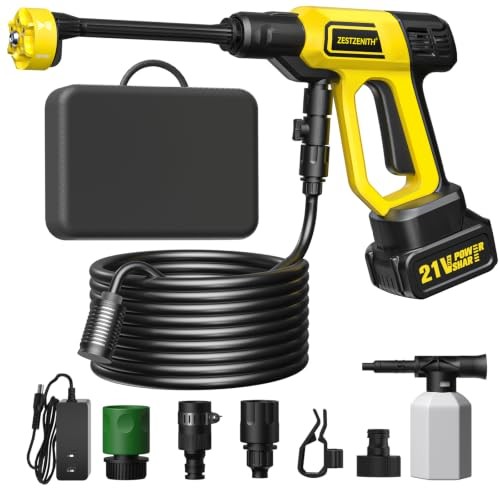 Cordless Pressure Washer Battery Powered, Handheld Cordless IgnitedYellow-Black