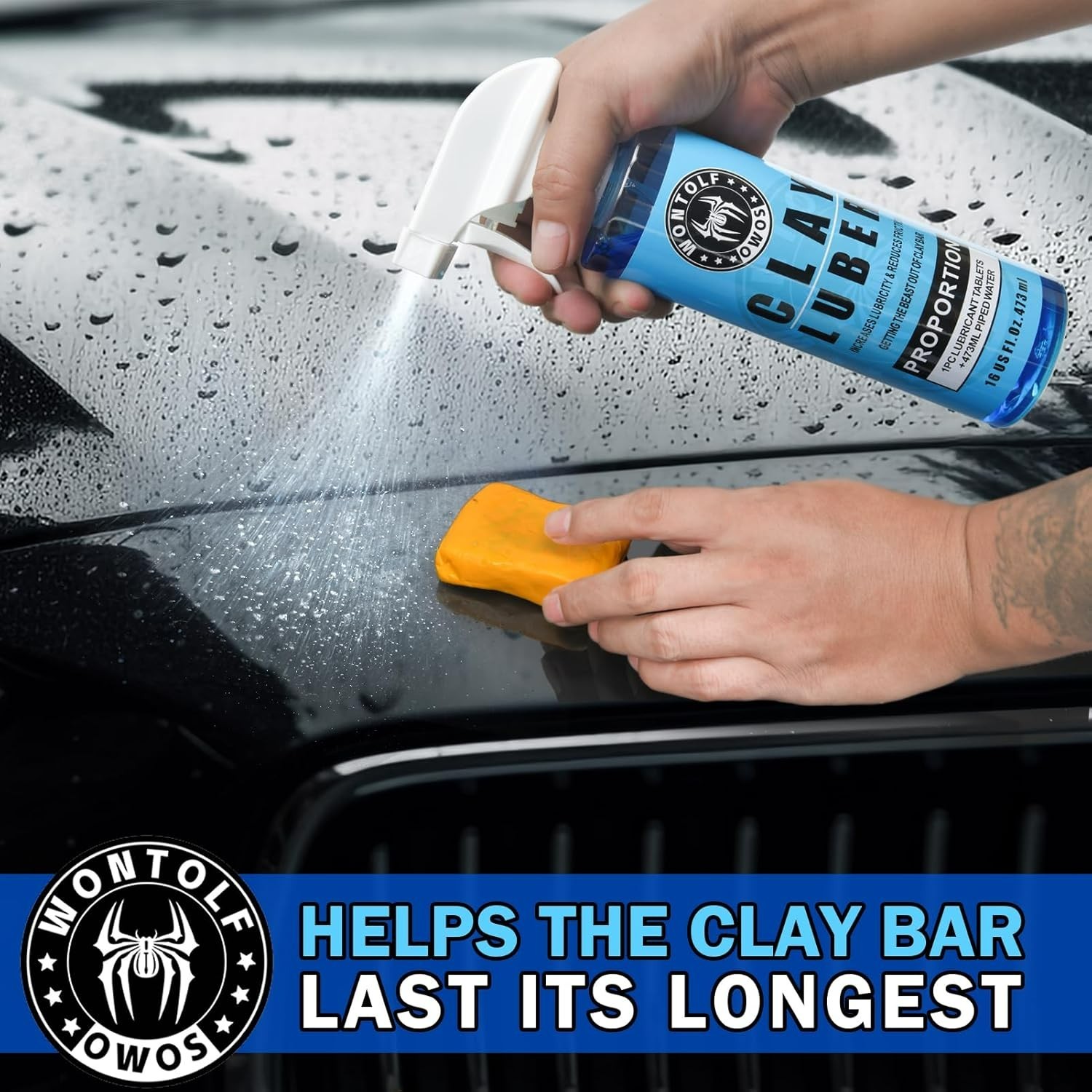 Car Clay Bars Auto Detailing and Luber Synthetic Lubricant Bar Kit