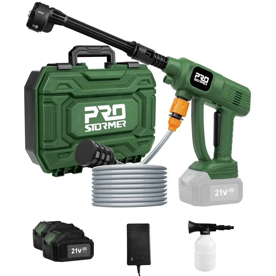 Prostormer Cordless Pressure Washer 1500PSI, Portable Handheld Water Gun with…