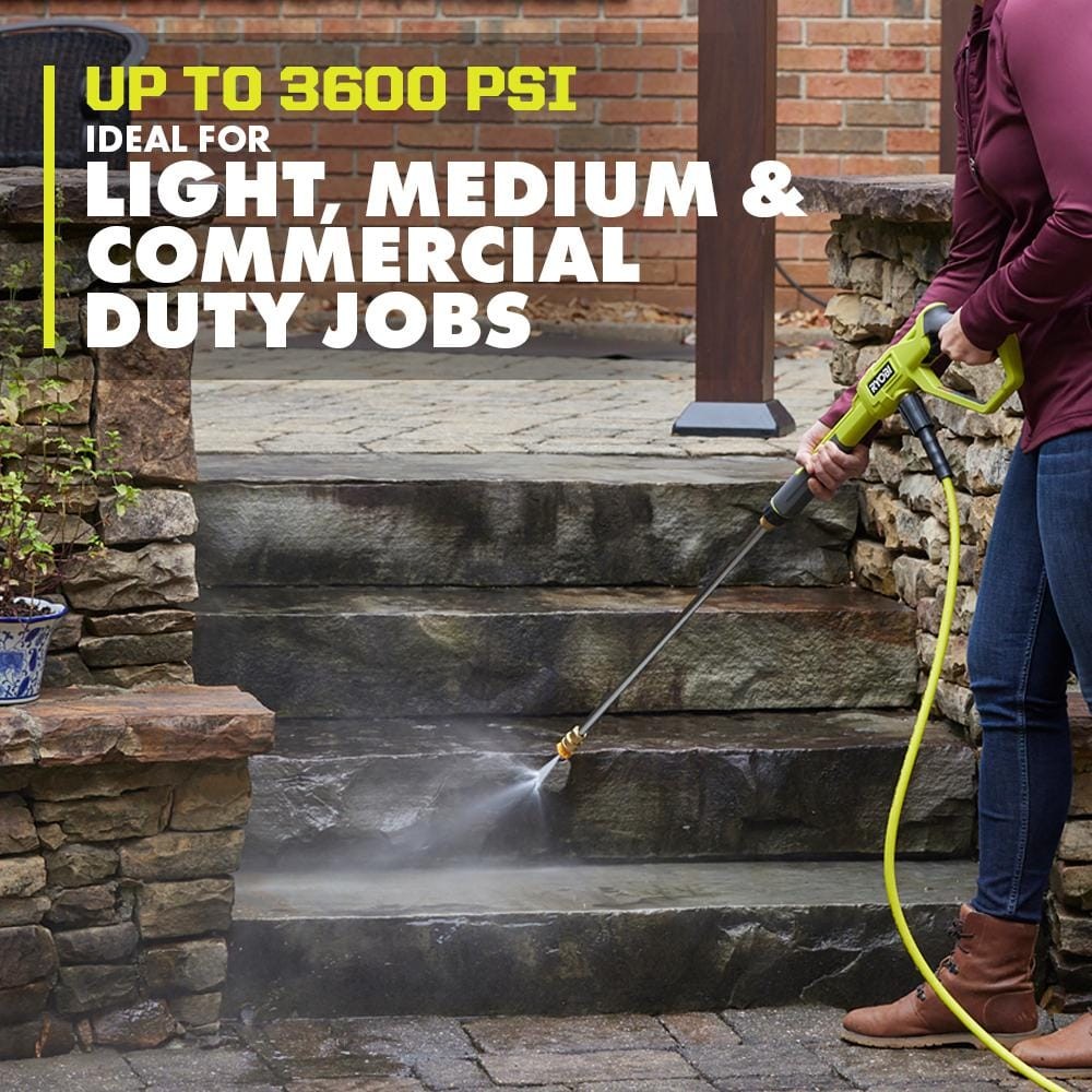 RYOBI Pressure Washer Trigger Handle Kit, Quick-Connect Adaptors, 3600 PSI