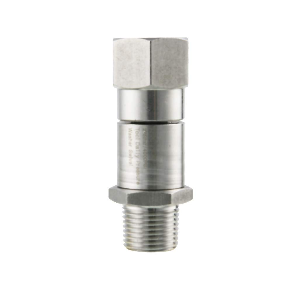 Pressure Washer Swivel 3/8 Inch NPT-M Male Thread 4000 PSI Stainless Steel