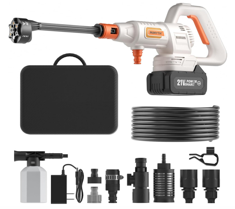 Hidrolavadora Inalámbrica 1200 PSI Brushless con Manguera 23FT