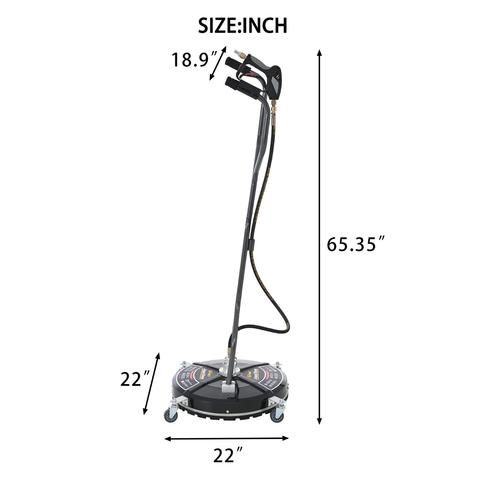 US Stock Universal 22″ Surface Cleaner 4500 PSI for Hot/Cold Pressure Washers
