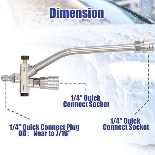 Foam Cannon Dual Connector Accessory,Pressure Washer Double Tip Attachment