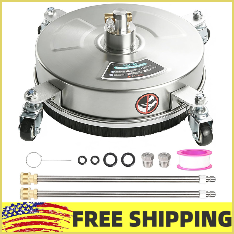16.5″ Pressure Stainless Steel Washer Surface Cleaner,Outdoor Cleaning Attachmen