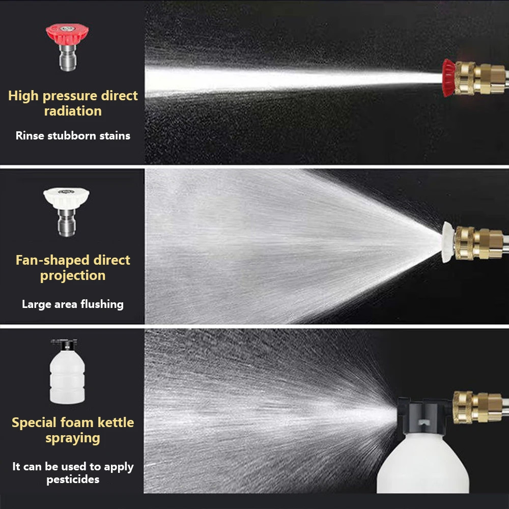 60BAR Wireless High Pressure Car Wash Water Gun Self Priming 300W Cleaner