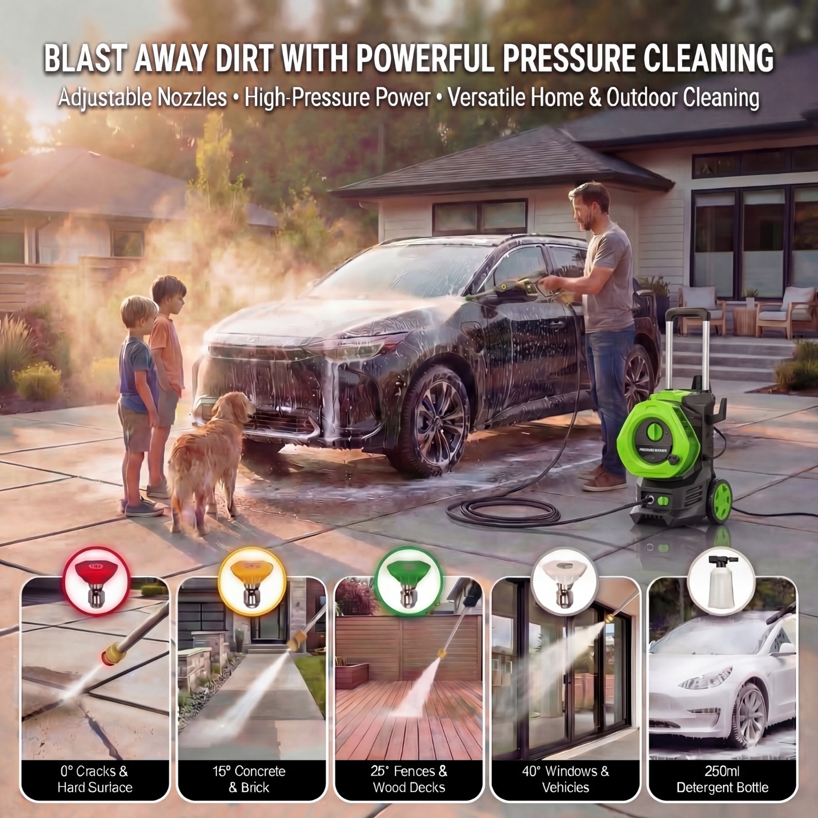 Electric Pressure Washer Power Washer – 4800 PSI 3.2 GPM Wash Machine Electric