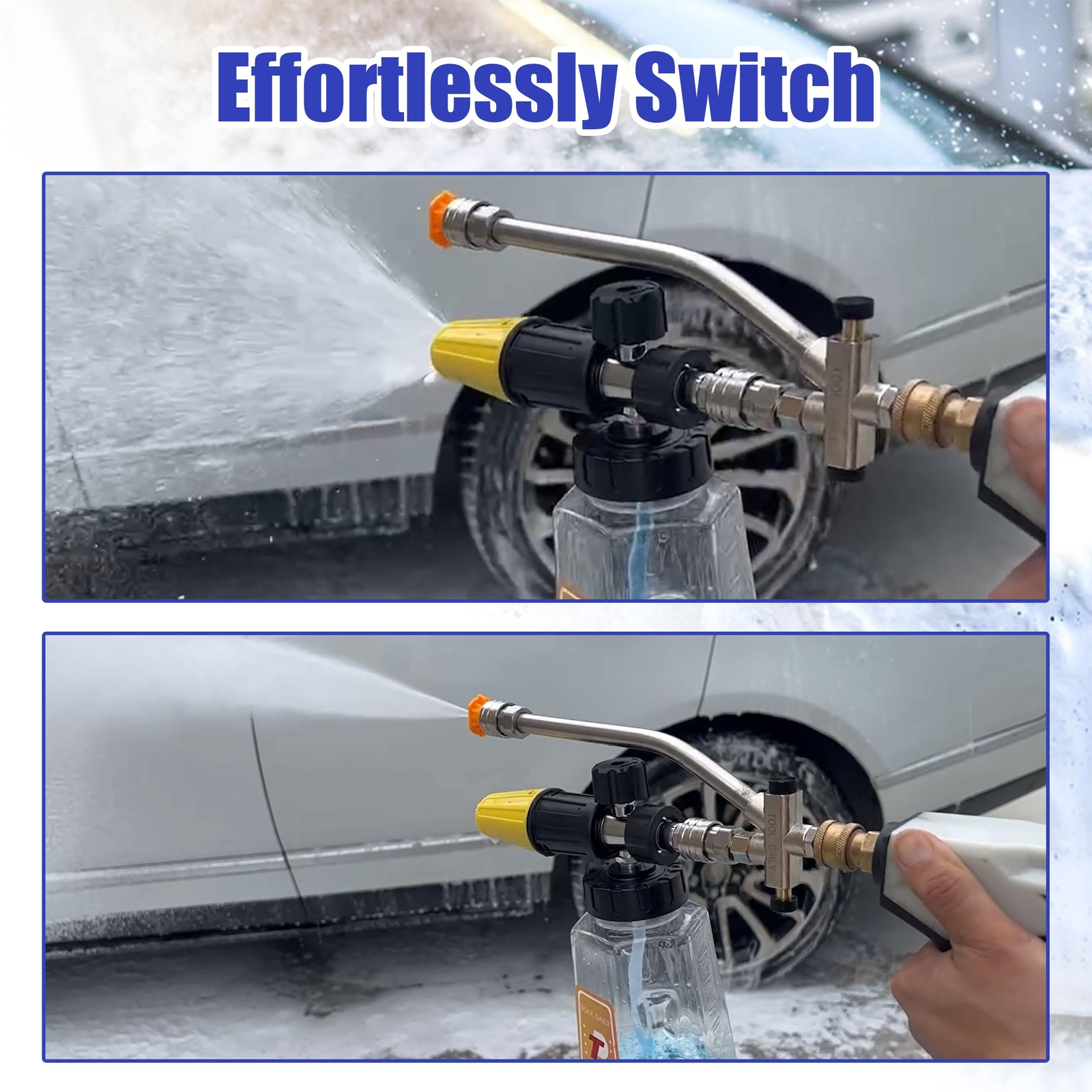 Tool Daily Foam Cannon Dual-Connector Pressure Washer Attachment 5 Nozzles
