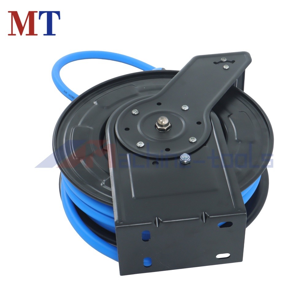 Air Hose Reel 1/2 in x 50 ft Wall Mount Auto Rewind Retractable Reel W/ Air Hose