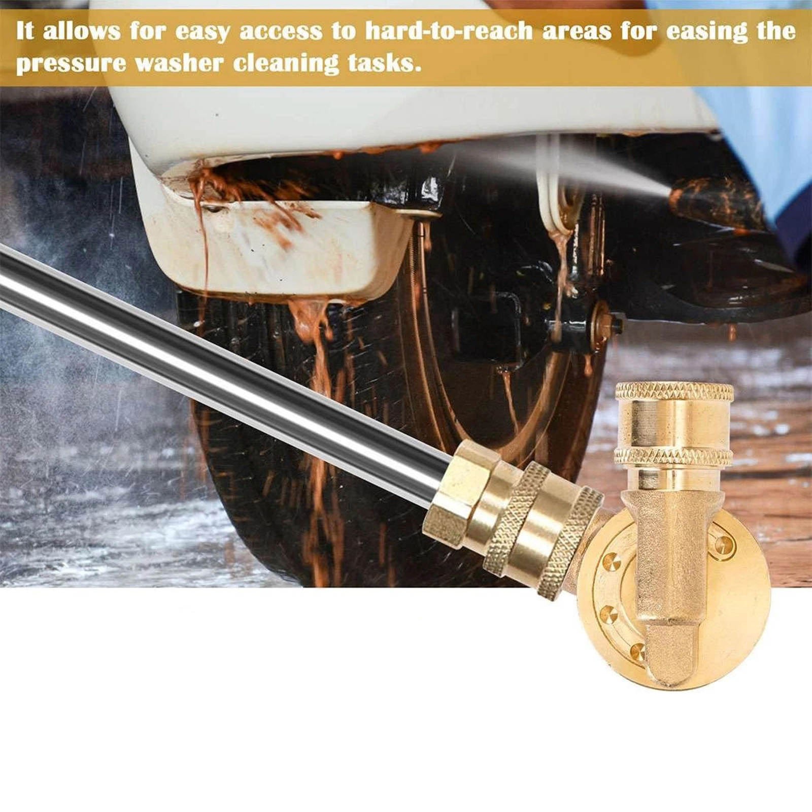 7 Angle Articulating Coupler 4500 PSI Brass 1/4 QC Fitting For Pressure Cleaner