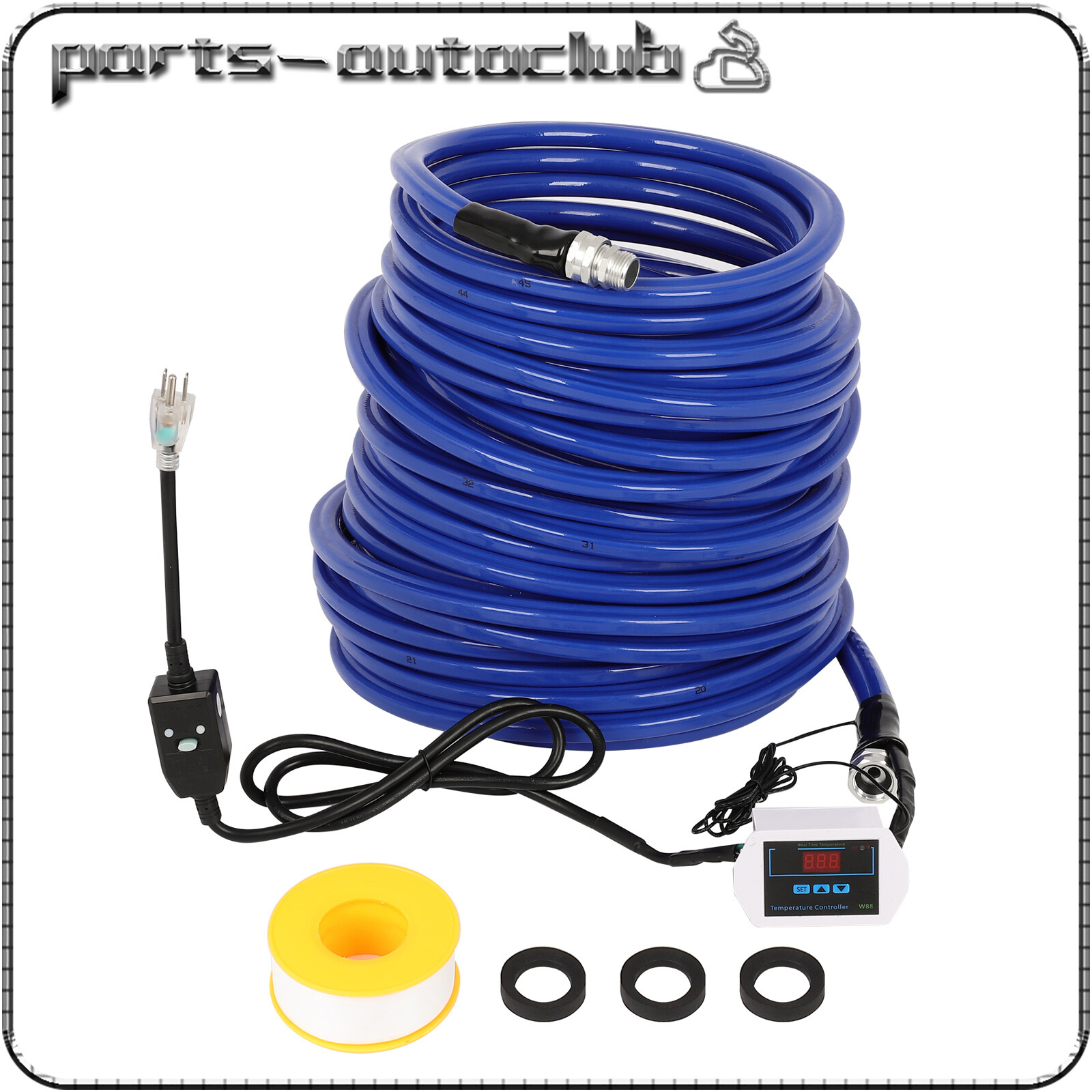 100FT Heated Water Hose For 45 ℉ Antifreeze Upgraded W/ Digital Display