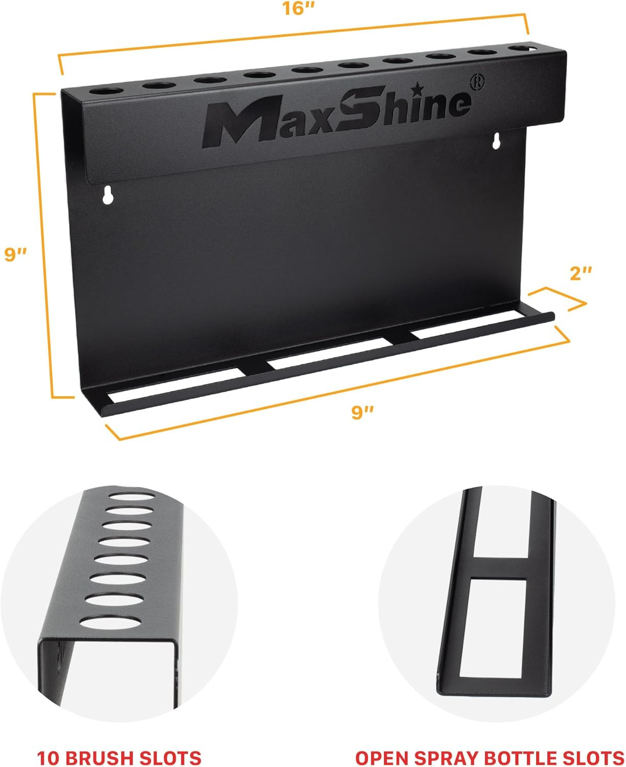 Universal Detailing Brush & Spray Bottle Holder – Car Garage & Mobile Detailing