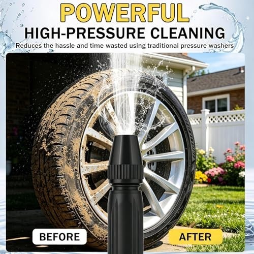 2 PCS High-Pressure Car Wash Water Gun with Booster Nozzle – Adjustable Spray