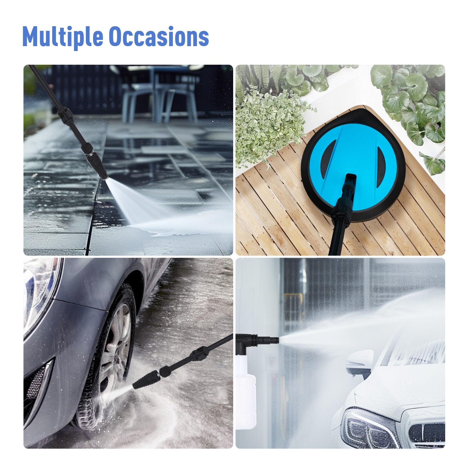1600PSI Electric Pressure Washer High Pressure Cleaner Machine 1.71GPM Power