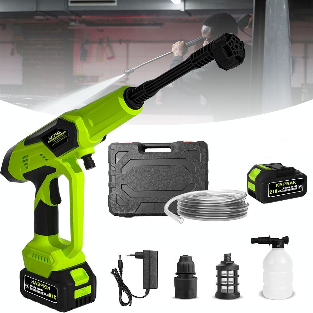 Electric Cordless Portable High Pressure Water Spray Gun Car Washer Cleaner Tool