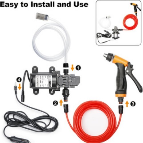 Portable Intelligent Electric Pressure Washer Pump 80W 12V Portable Pressure