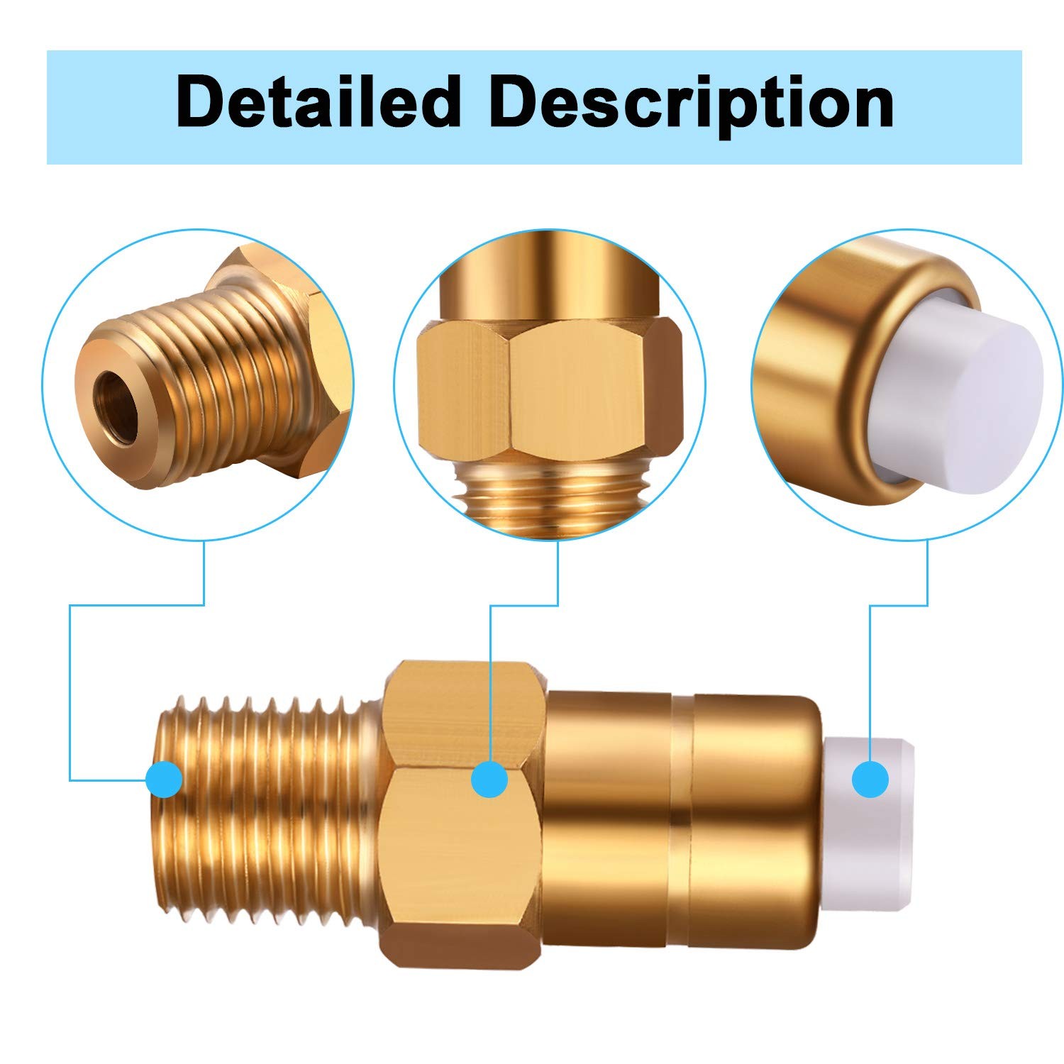 2 Pieces 1/4 Inch Pressure Washers Replacement Thermal Release Valve, 6781690…