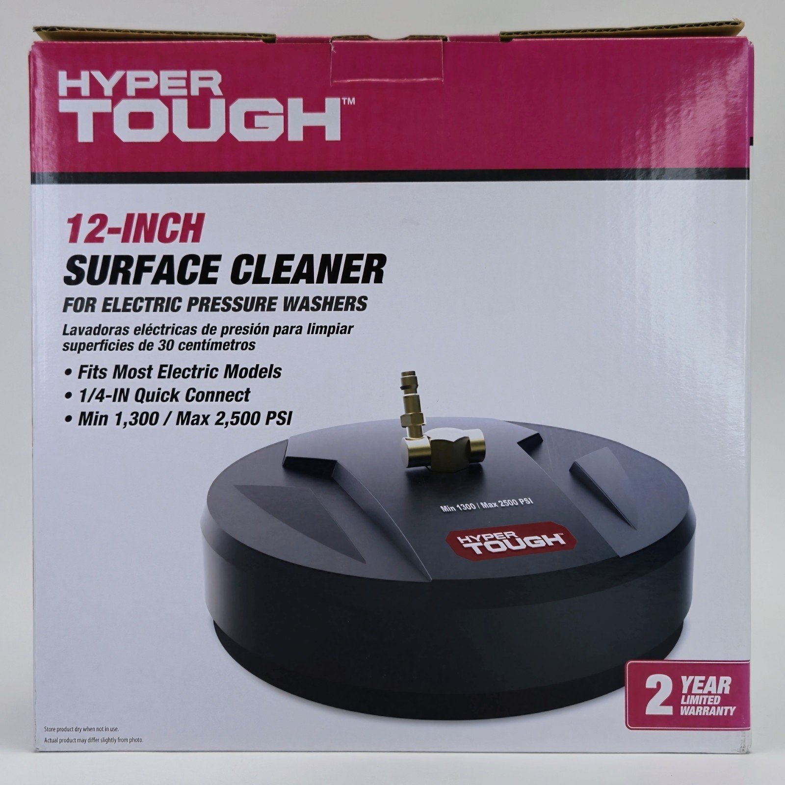 Hyper Tough 12 inch Surface Cleaner For Electric Pressure Washers 1/4″