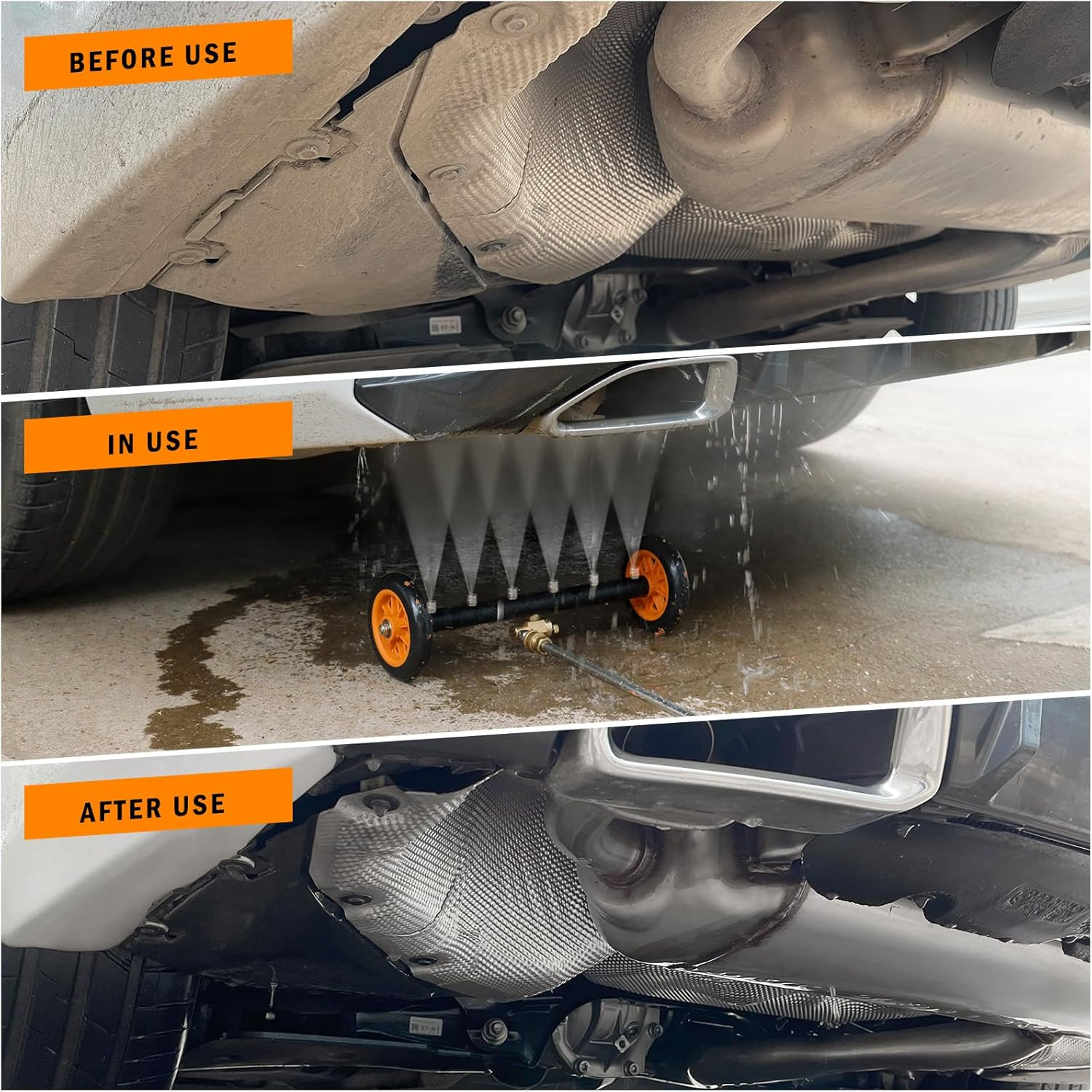Undercarriage Pressure Washer Attachment, Siebwin 16″ Dual-Function Water Broom