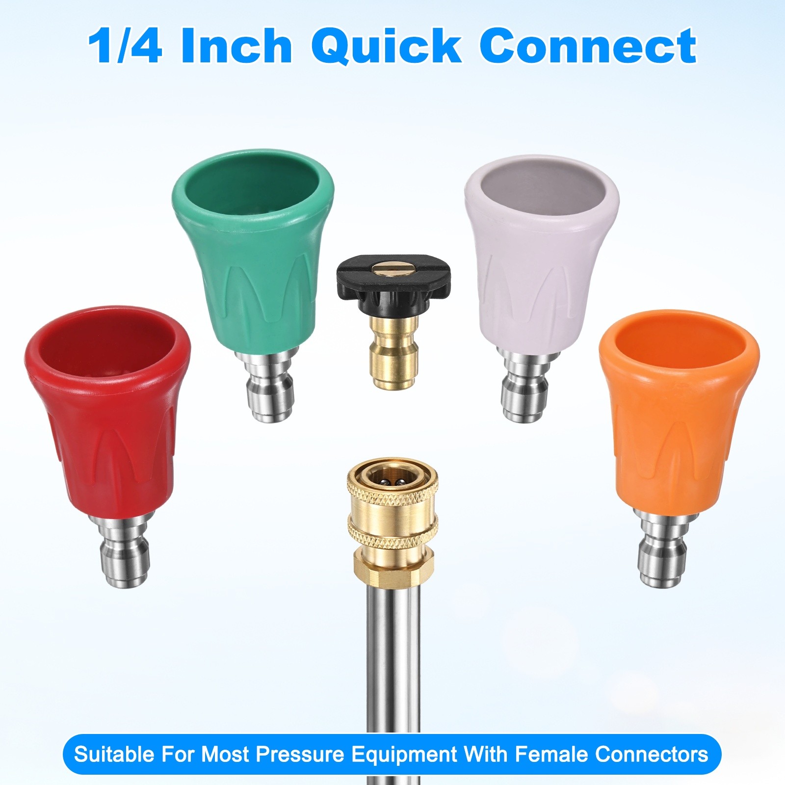5-Pack Pressure Washer Nozzle Guard, Soap Washer Nozzle Tips, Orifice 4.5