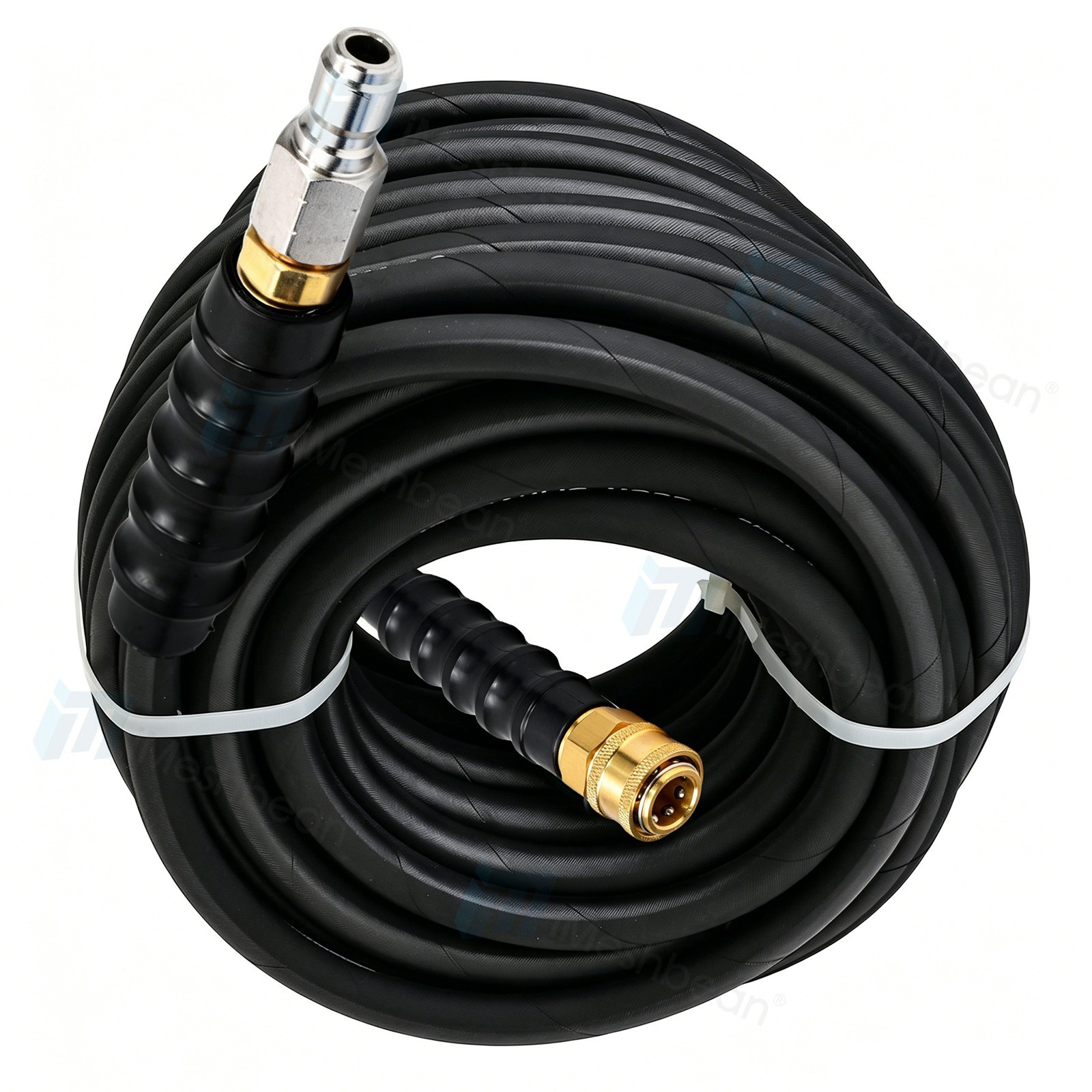 Hot Water Pressure Washer Hose 3/8″ x 100ft 6000 psi Non-Marking 2-Braid Gray