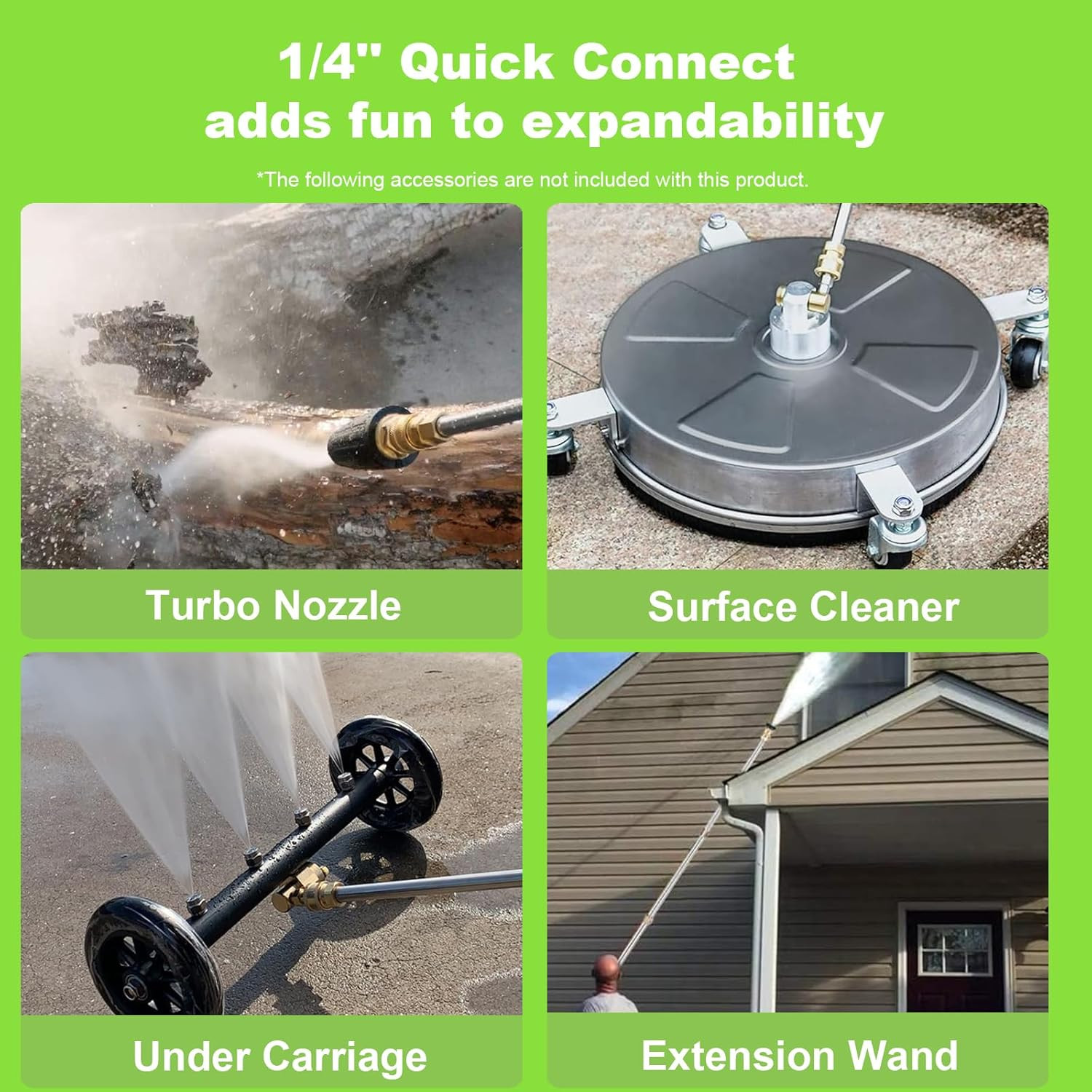 4500PSI Elecrtric Power Washer Small Portable Pressure Washer 20FT Hose, 4 Nozzl