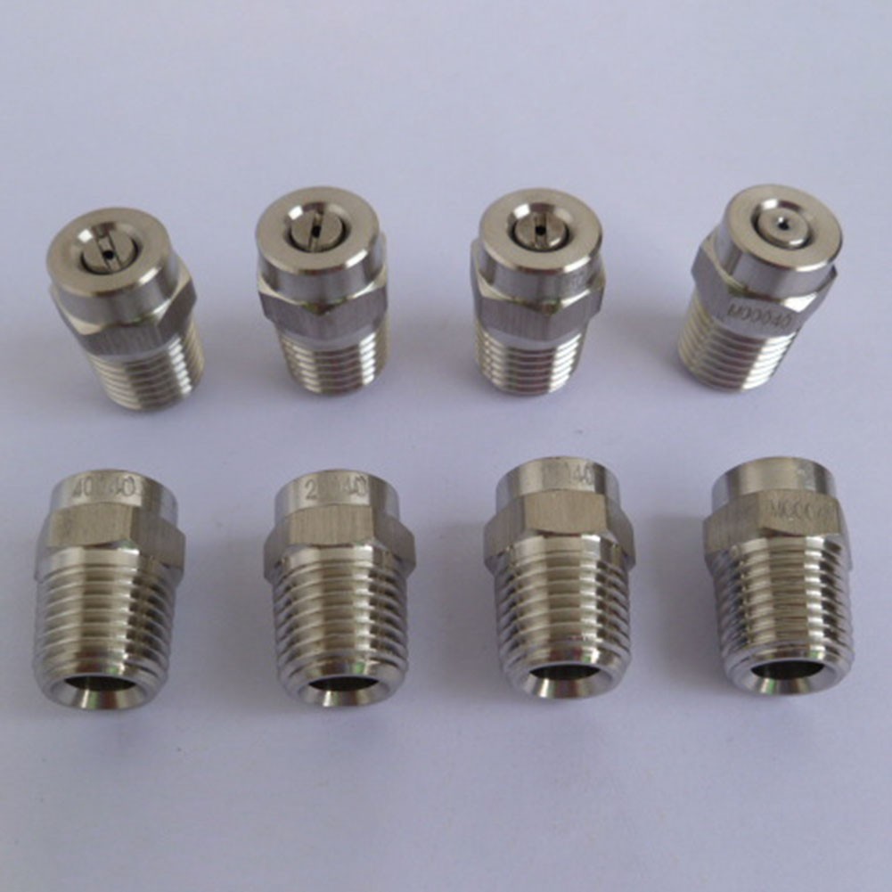 Garden Tool Cleaning Nozzle 0° 1/4 Thread Stainless Steel 15° 6000 PSI