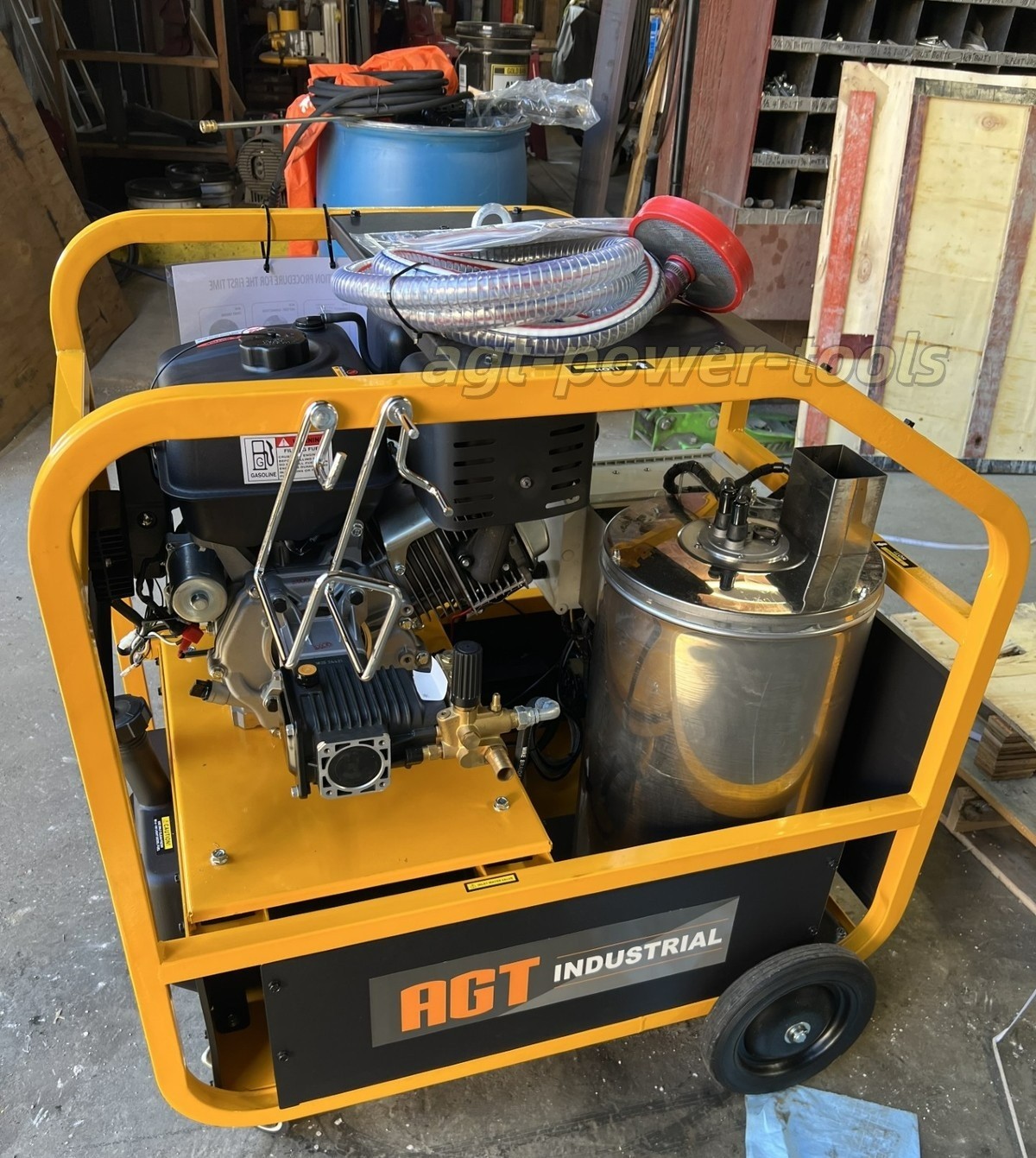 AGT 4000 PSI Hot Water High Pressure Washer Machine 13 HP Gasoline Burner w/Hose