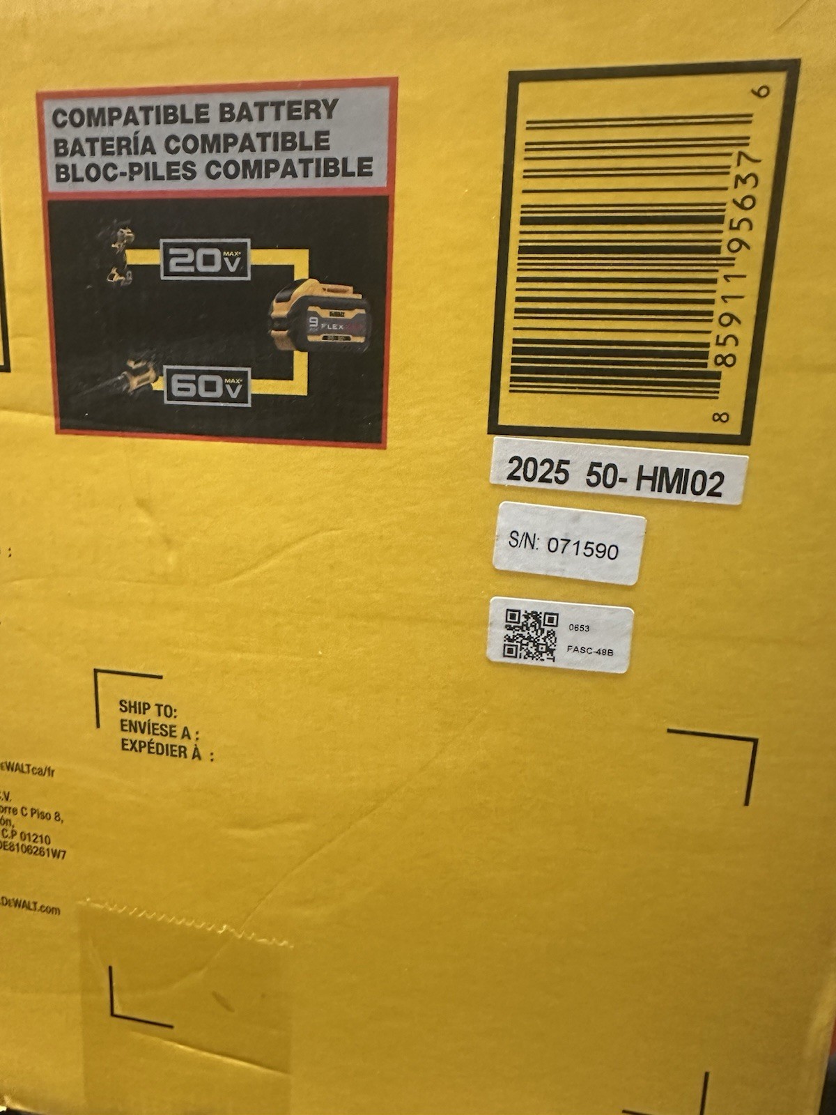 💥NEW SEALED💥DEWALT DCPW1000B 60V FLEXVOLT 1000 PSI CORDLESS PRESSURE WASHER