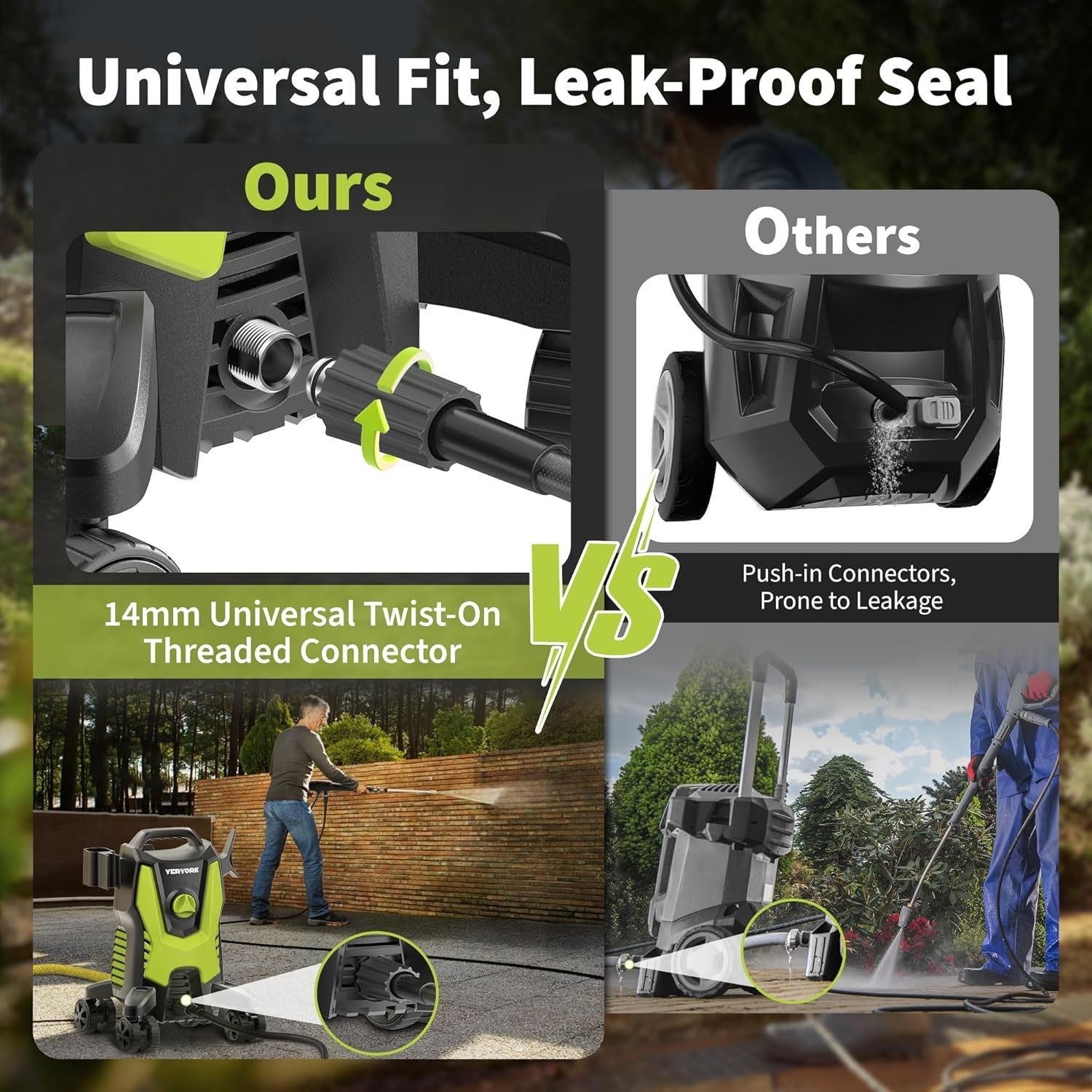 3500 PSI Power Washer with 4 Lockable Wheels & Foam Cannon – Effortless Cleaning