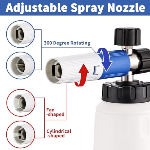 Foam Cannon for Pressure Washer with Dual Connector White FoamCannon Kits