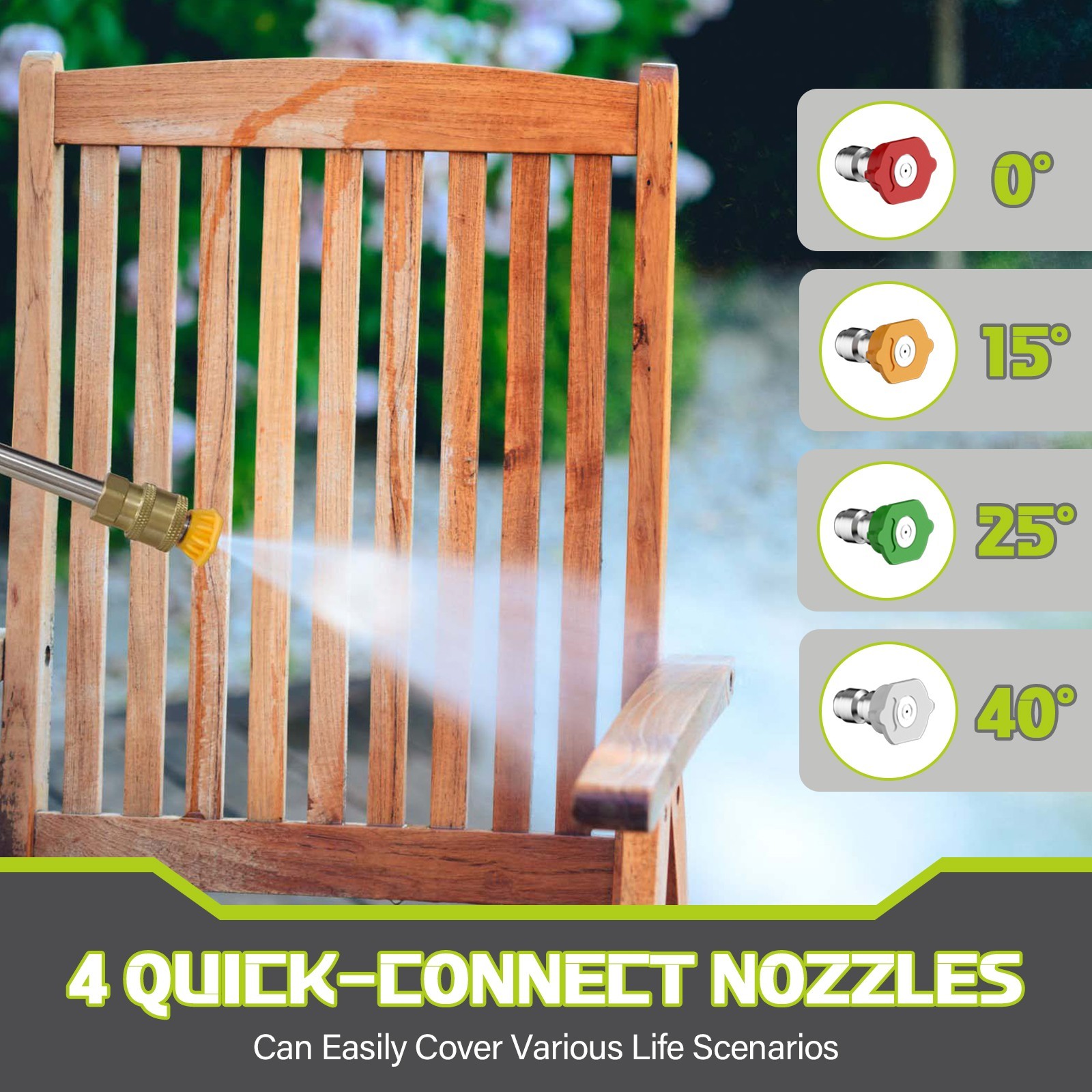 Pressure Washer 4500PSI 4.0GPM, 15-Level Touchscreen, Soap Tank, for Garden