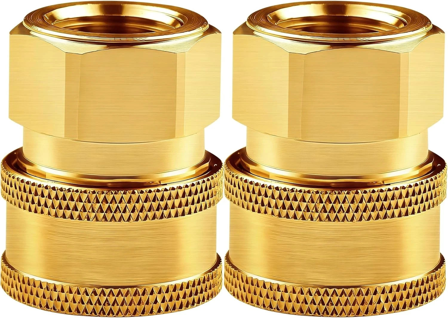 Pressure Washer Couplers Brass Fittings, 2 Pack 3/8 Inch Quick Connect to Female