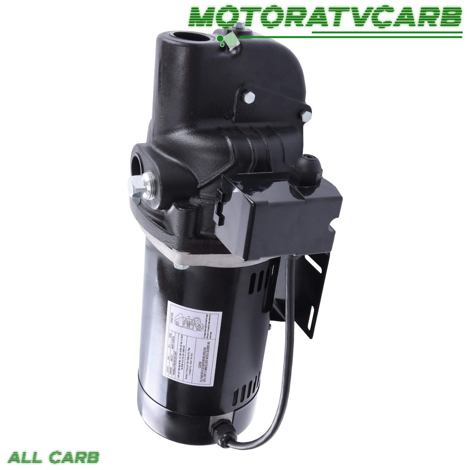 ALL-CARB Heavy Duty Cast Iron SWS75-3/4 HP Shallow Jet Well Pump 510GPH 115/230V