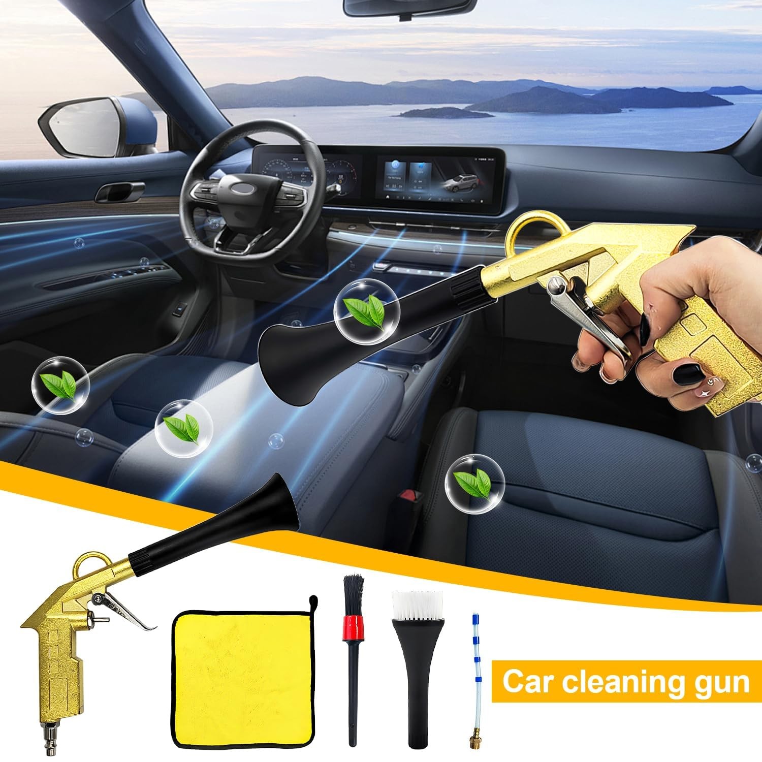 QZQUFJ Air Compressor for Car Detailing Tool, High Pressure Air…