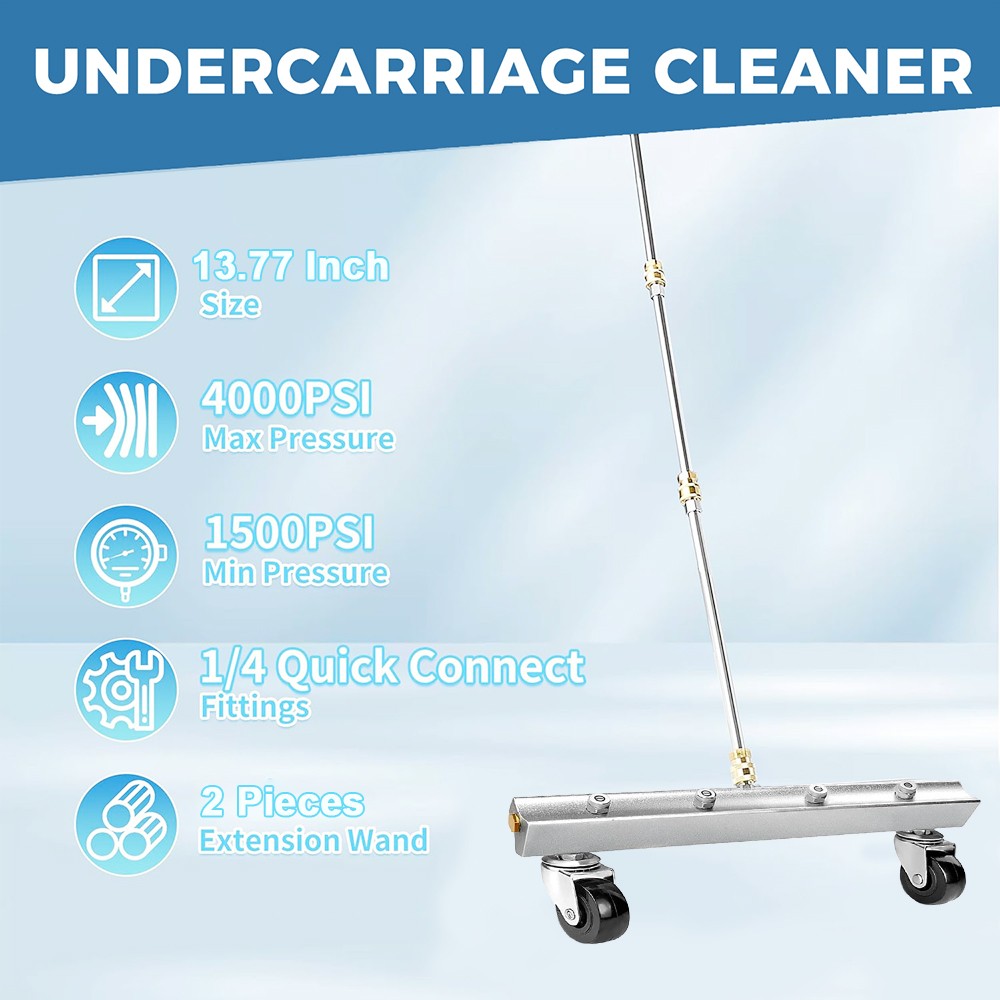 NEW 4000PSI Under Car Pressure Washer Undercarriage Cleaner Underbody Wash Broom