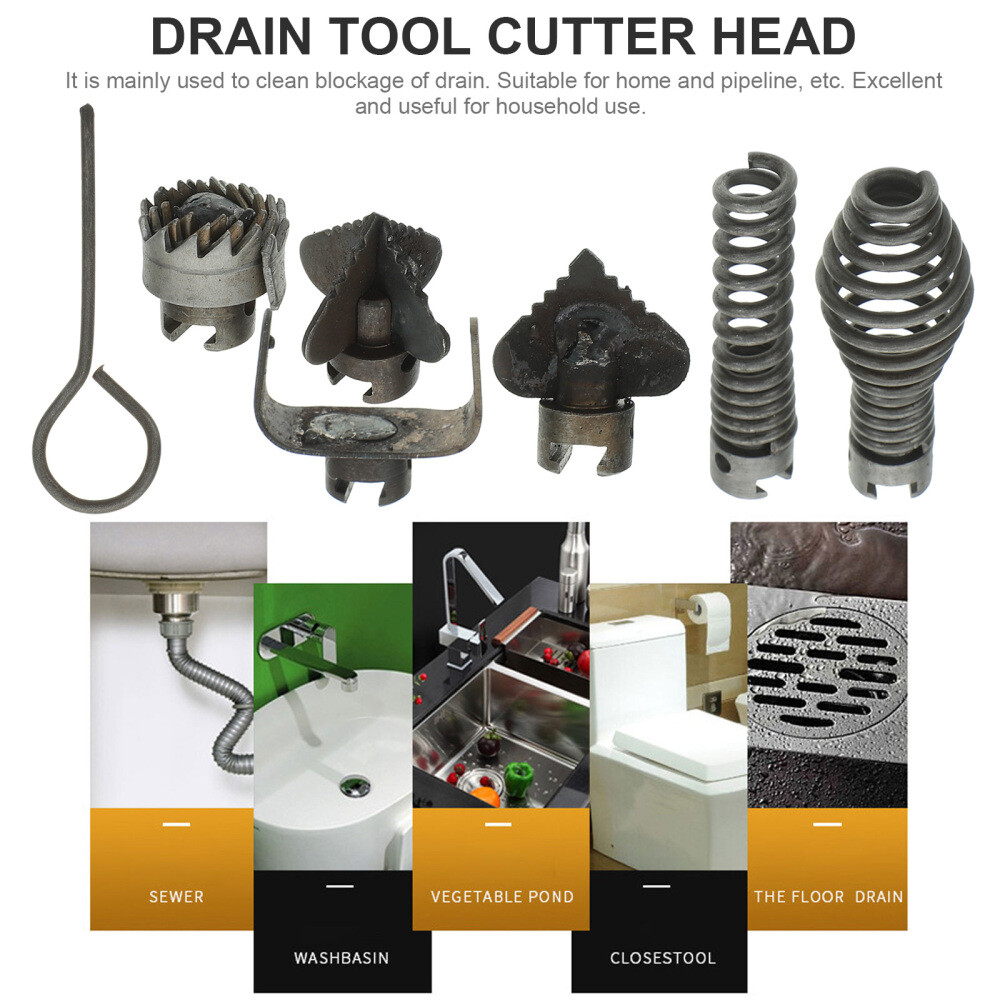 1 Set Drain Cleaning Tool Combination Cutter Head Cutter Head for Dredging