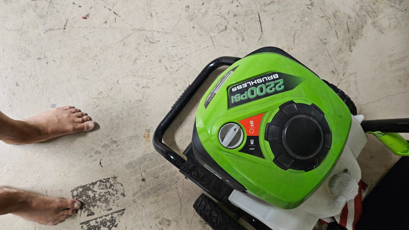 Parts – Greenworks PRO 2200 PSI Known Working Motor and Wiring. and GF plug