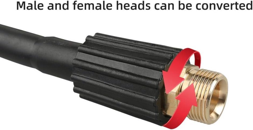 High-Performance 50 FT Pressure Washer Hose – M22 Connector, Weather-Resistant