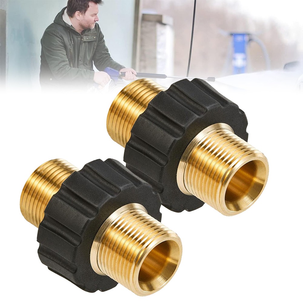 Brass Pressure Washer Connector Quick Connect Fitting M22-14mm Hose Adapter