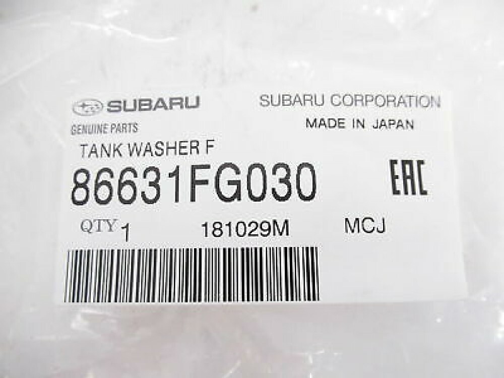 Subaru Genuine OEM Washer Fluid Reservoir Tank 2008-2014 Impreza 86631FG030